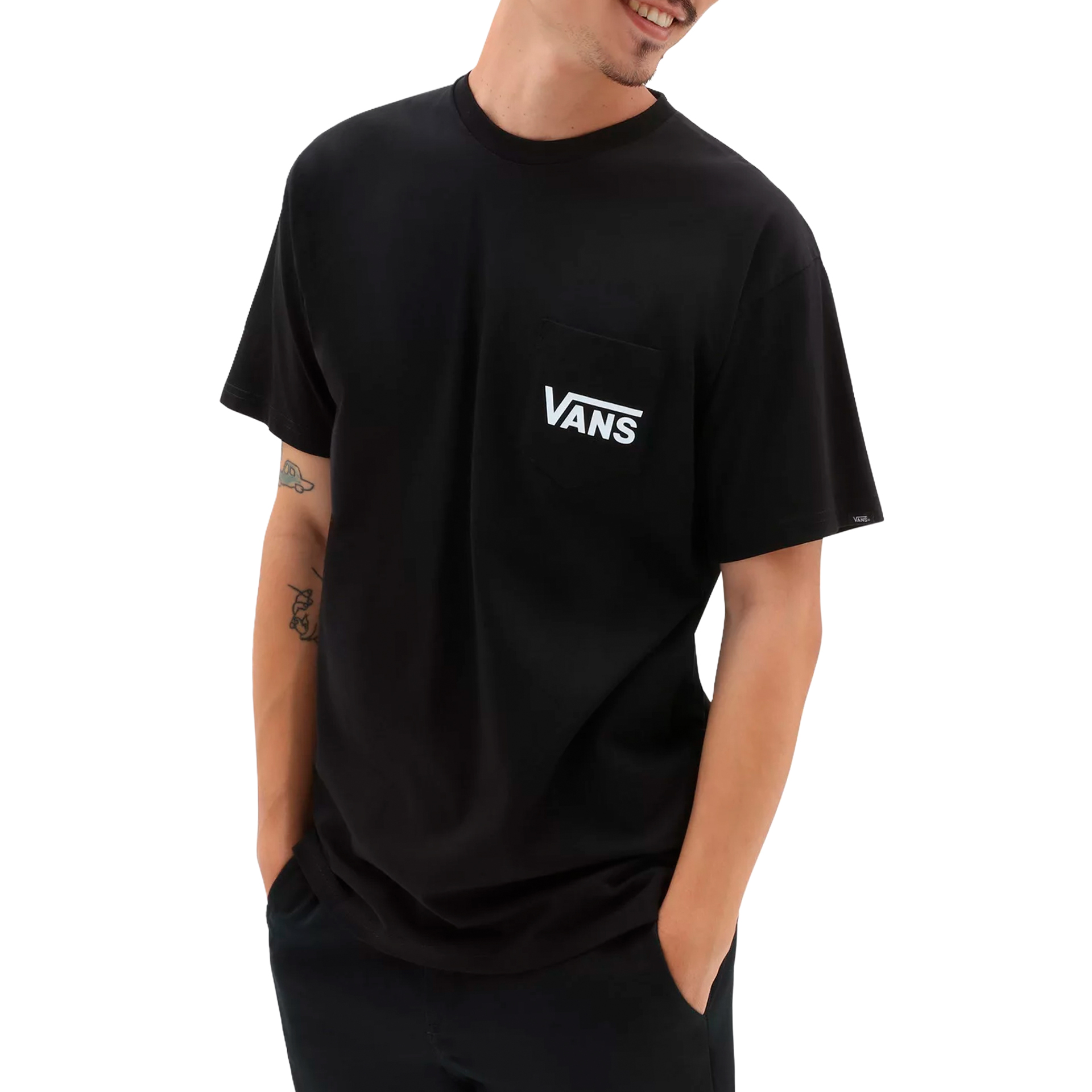 Vans T-shirt Style 76 Back Ss Tee Black Wh