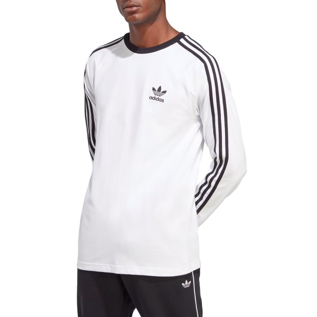 T-shirt Adidas T-shirt 3-stripes Ls T White