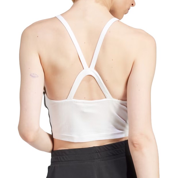 Adidas 3 S Crop Top White