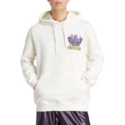 Sweat Adidas Sweatshirt Trefoil Hood 1 Owhite/bl