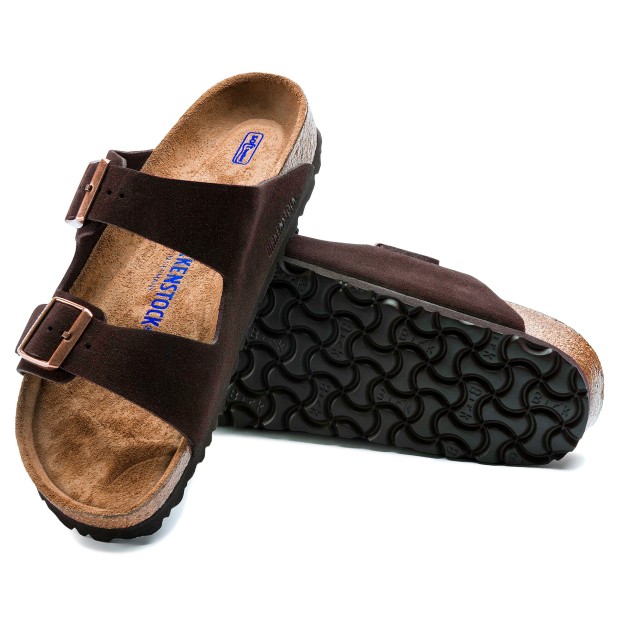 Sandlias Birkenstock Arizona Soft Footbed Suede Leather