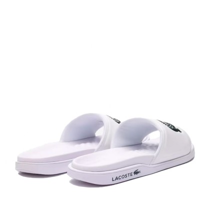 Lacoste  Chinelo Serve Slide Dual Wht Dk G Lacoste  Chinelo Serve Slide Dual Wht Dk G