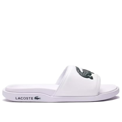 Lacoste  Chinelo Serve Slide Dual Wht Dk G Lacoste  Chinelo Serve Slide Dual Wht Dk G