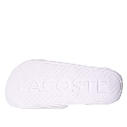 Lacoste  Chinelo Serve Slide Dual Wht Dk G Lacoste  Chinelo Serve Slide Dual Wht Dk G