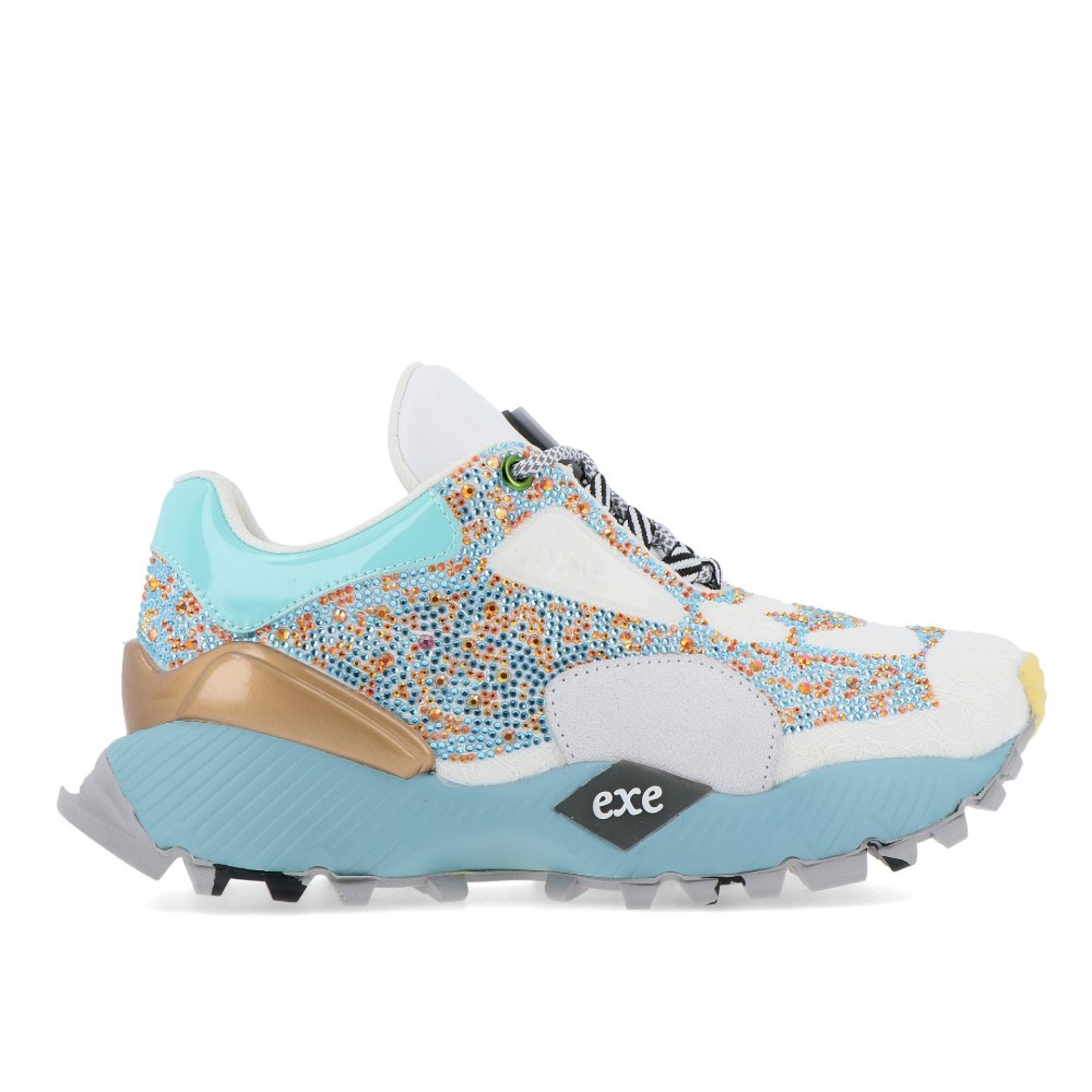 Exé Sneaker 134-23 Leather White/blue