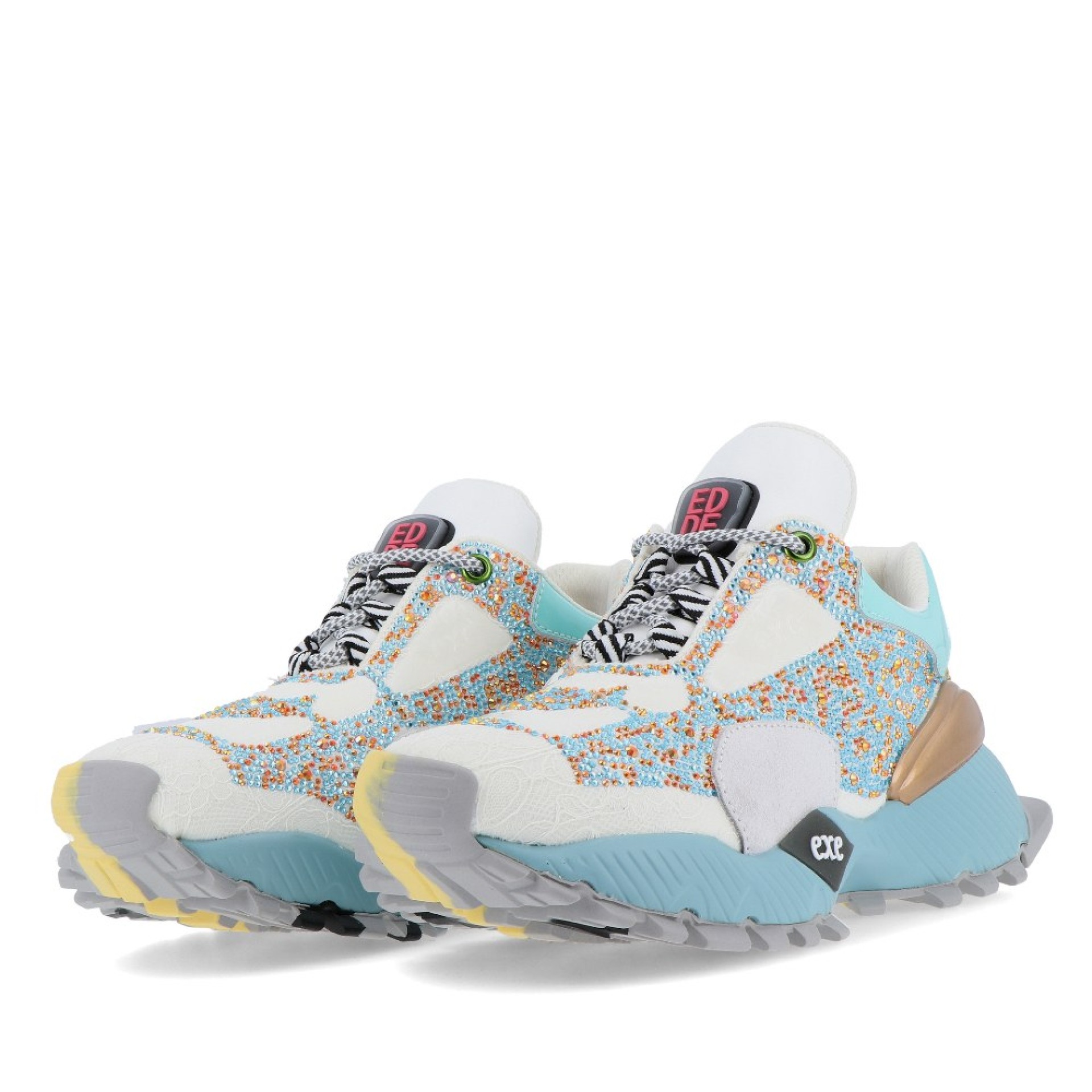 Exé Sneaker 134-23 Leather White/blue