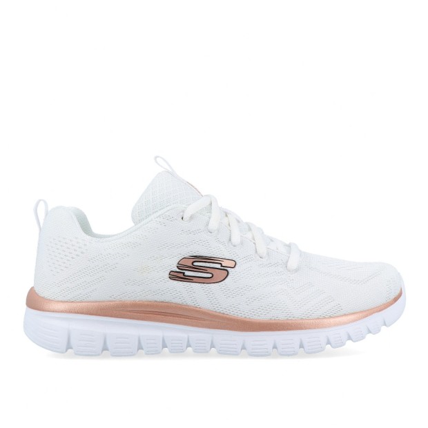 Skechers Graceful - Get Connected White Rose Gold