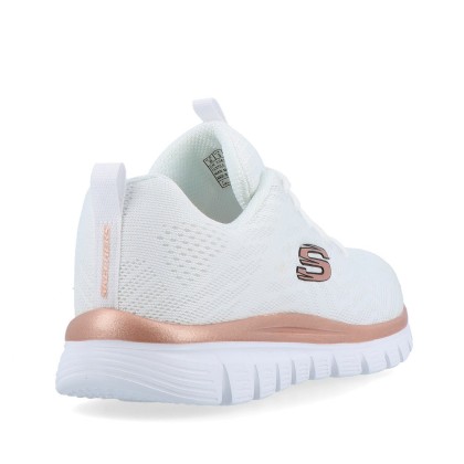Skechers Graceful - Get Connected White Rose Gold