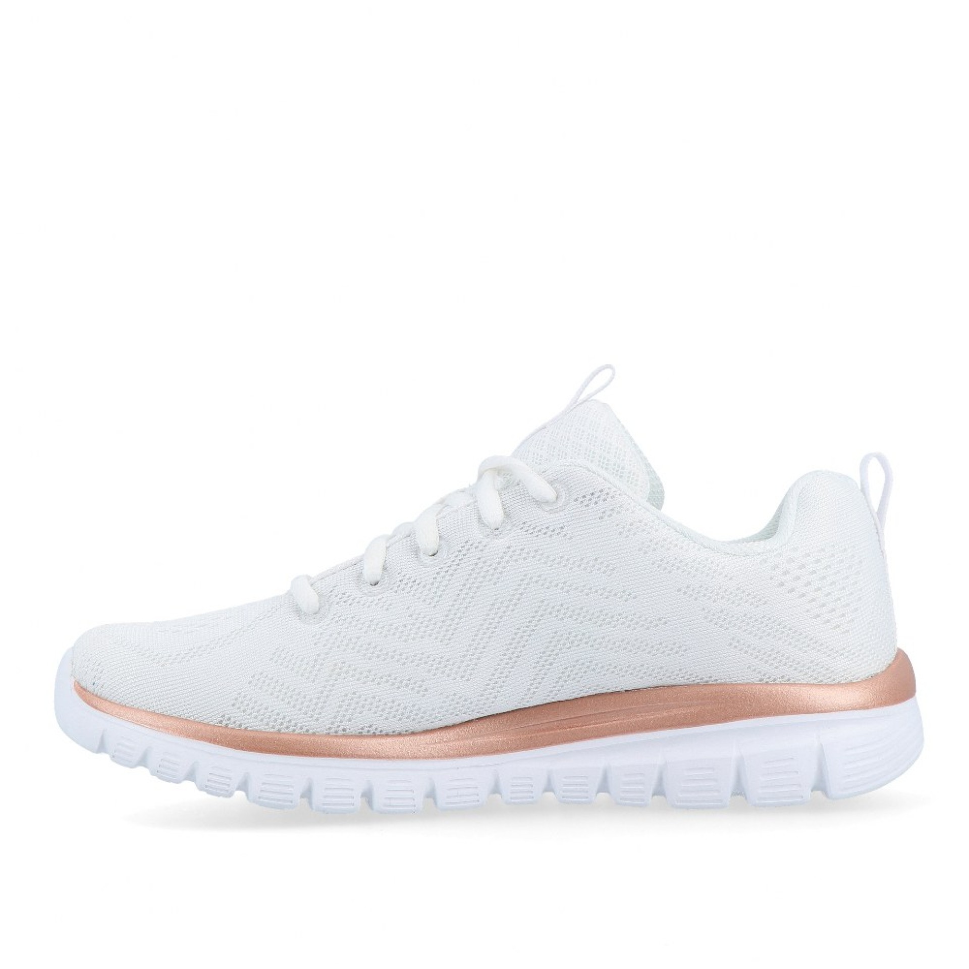 Skechers Graceful - Get Connected White Rose Gold