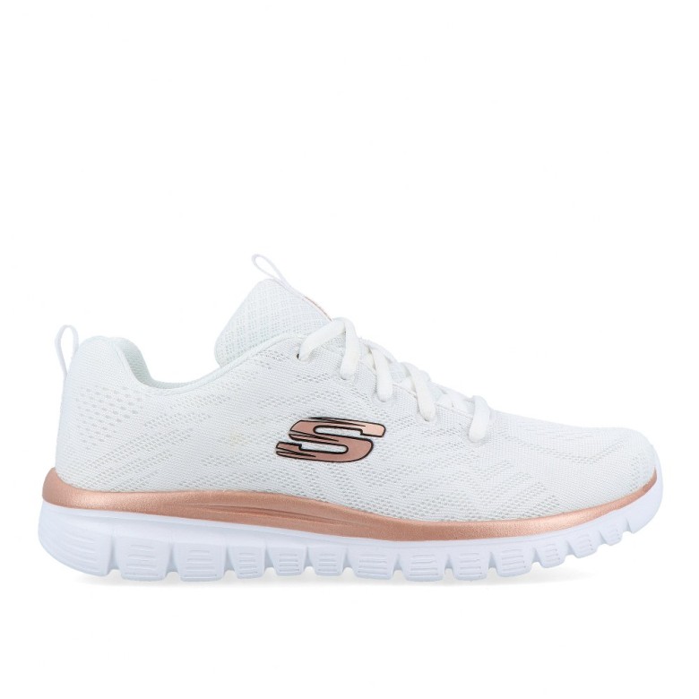 Skechers Graceful Get Connected White Rose Gold 12615-WTRG