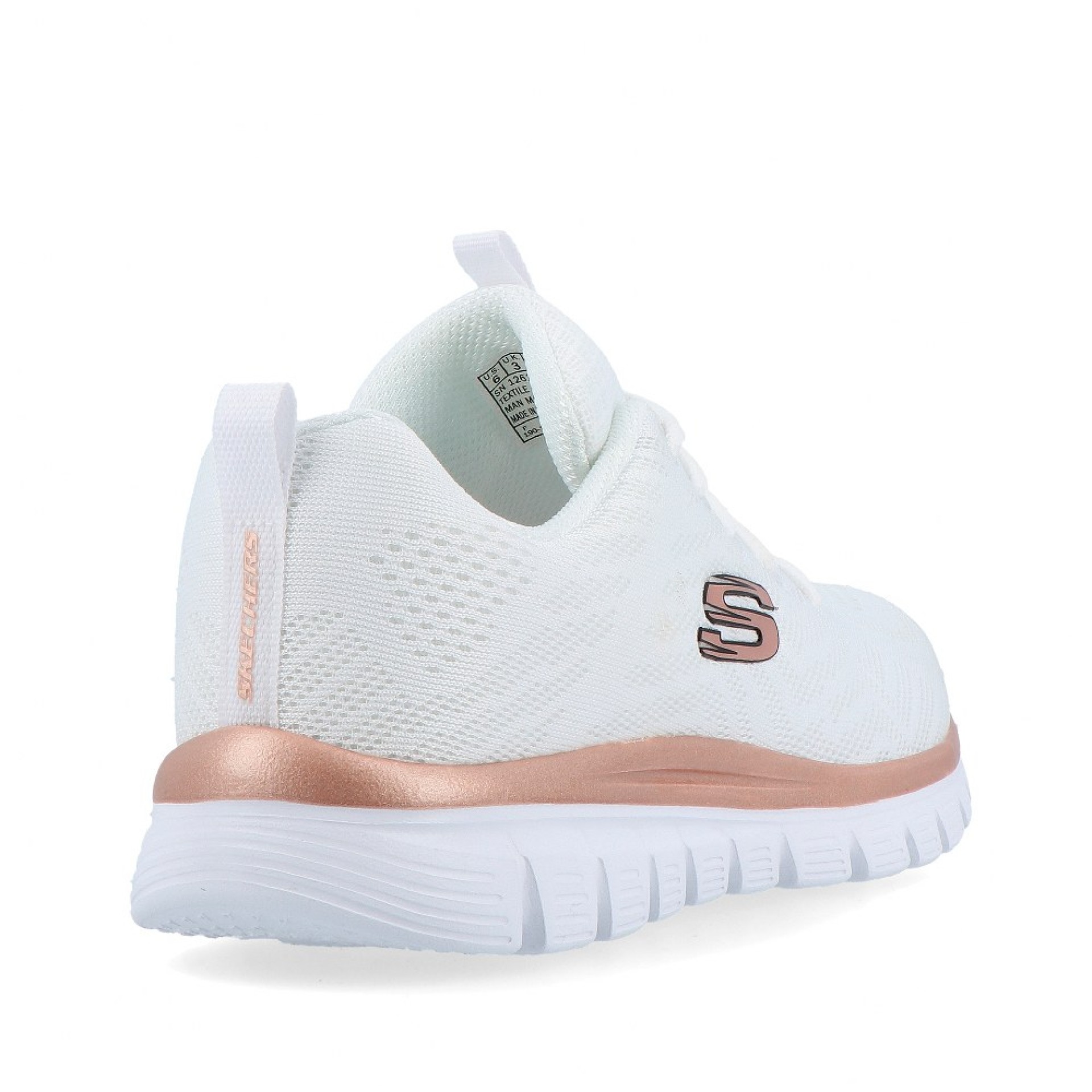 Skechers Graceful - Get Connected White Rose Gold