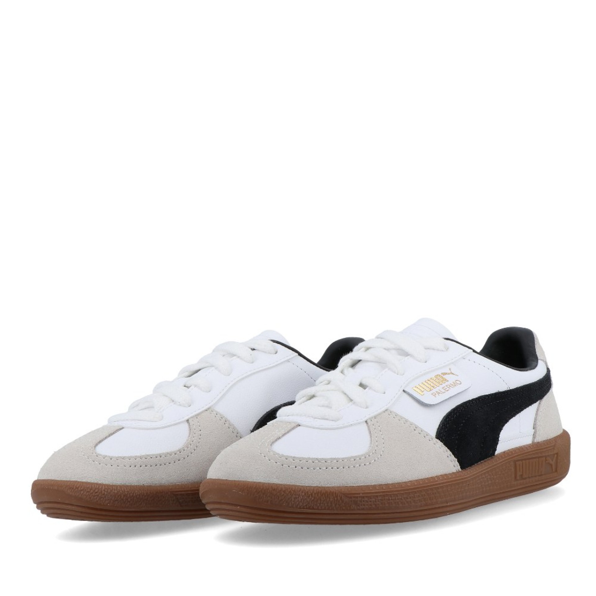 Puma Palermo Lth - Puma White-vapor Gray-gum
