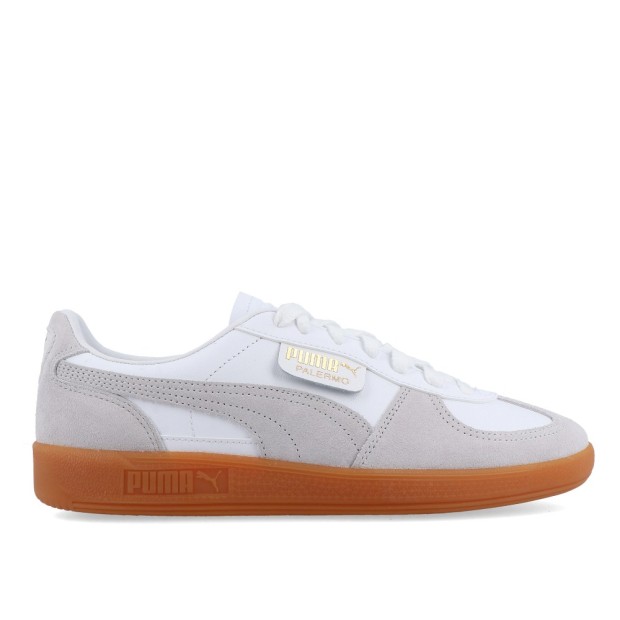 Sapatilha Puma Palermo Lth Puma White Glacial Gray-g