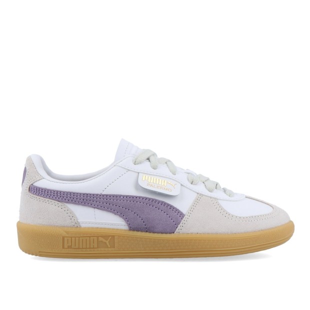 Sapatilha Puma Palermo Lth White Pale Plum Gum