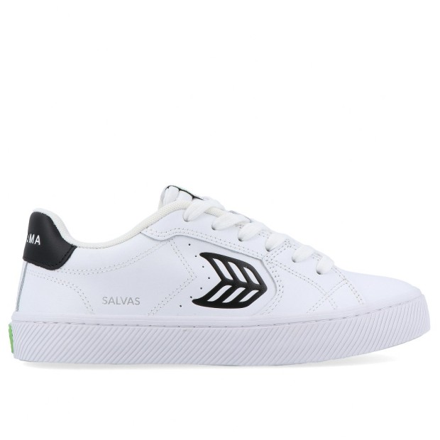 Sapatilha Cariuma Salvas White Leather Black Logo