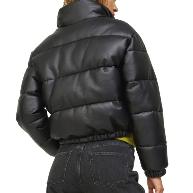 Casaco Jjxx Jxcline Faux Leather Black
