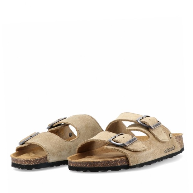 Sandálias Cubanas Sandalia Comp102 Beige