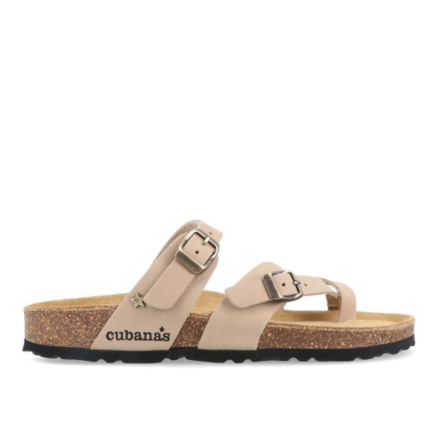 Sandlias Cubanas Sandalia Comp130 Beige