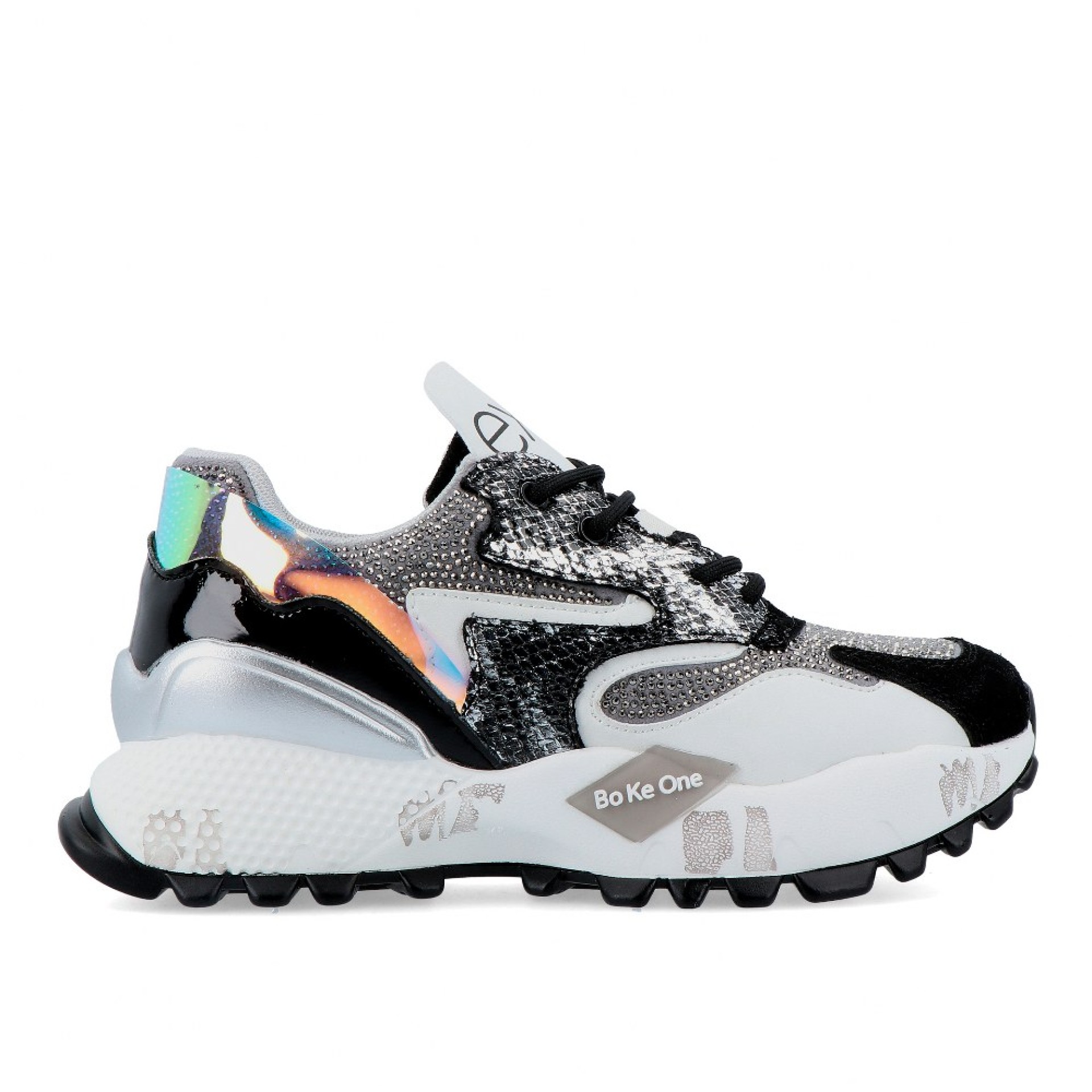 Exé Sneaker D190608-17 Black-silv