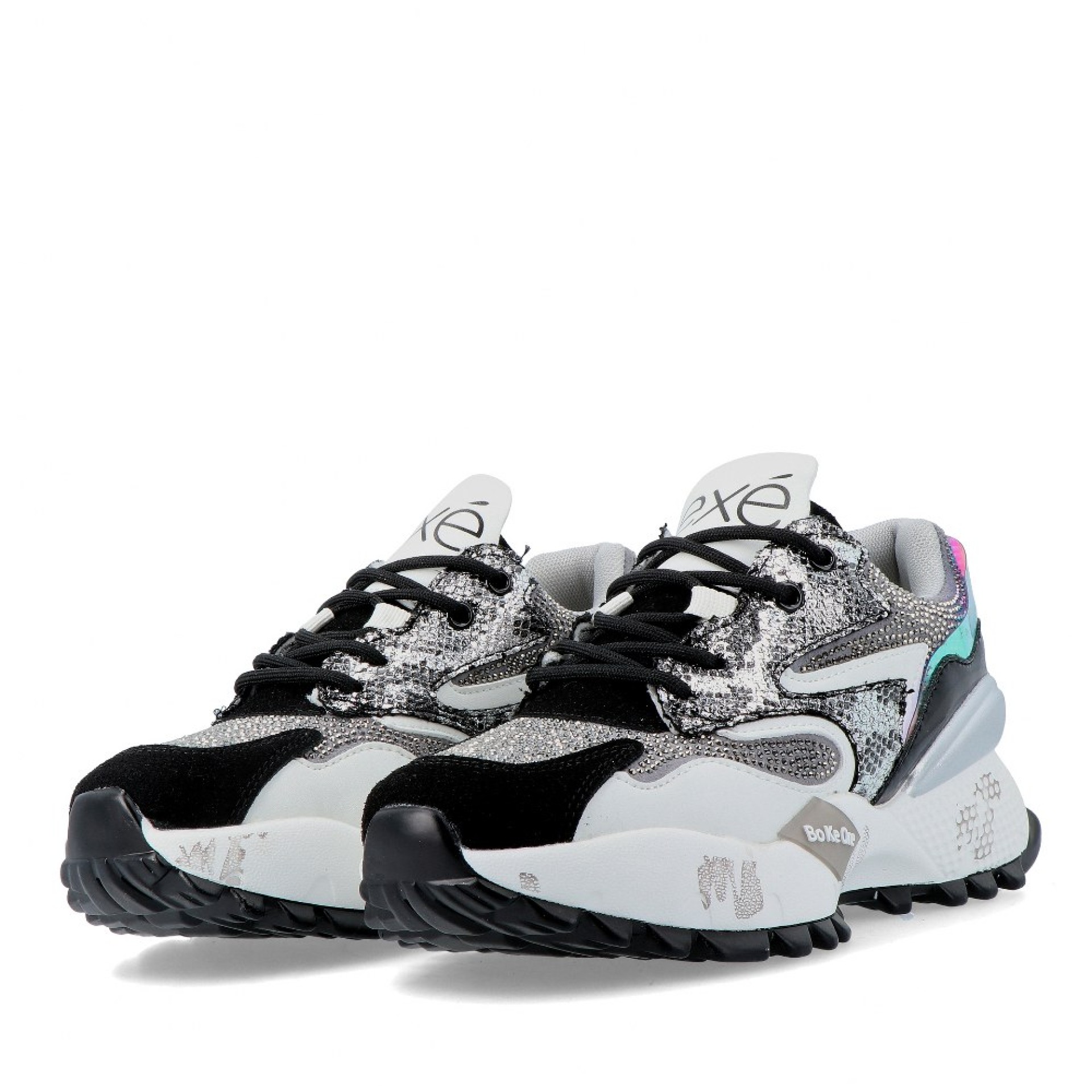 Exé Sneaker D190608-17 Black-silv