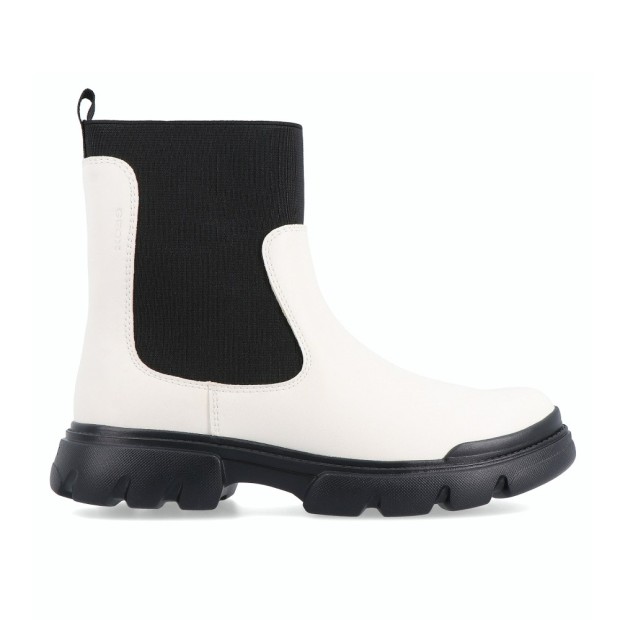 Botas Geox Bota J Junette C Lt Ivory Black