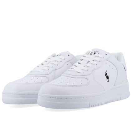 Ralph Lauren Masters Crt-sk-ltl White/white/black Pp Ralph Lauren Masters Crt-sk-ltl White/white/black Pp