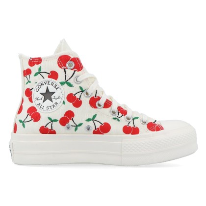 Sapatilha Converse Ctas Lift Hi Gym Egret/red/green