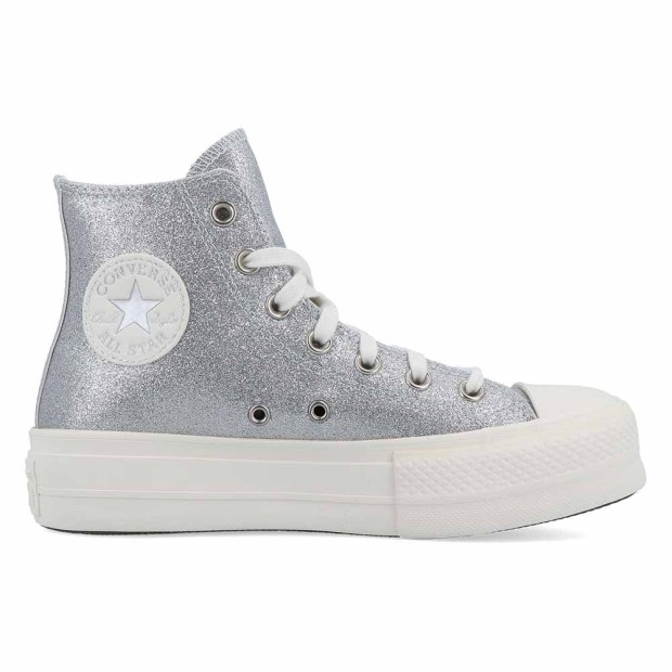 Sapatilha Converse All Star Ctas Lift Hi Silver/egre