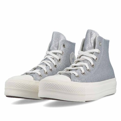 Converse All Star Ctas Lift Hi Silver/egre