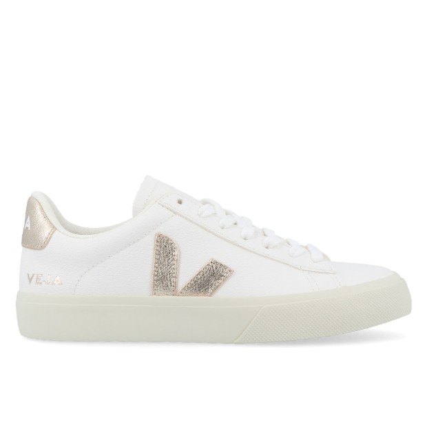 Sapatilha Veja Campo Chromefree Leather Extra Wht Pl