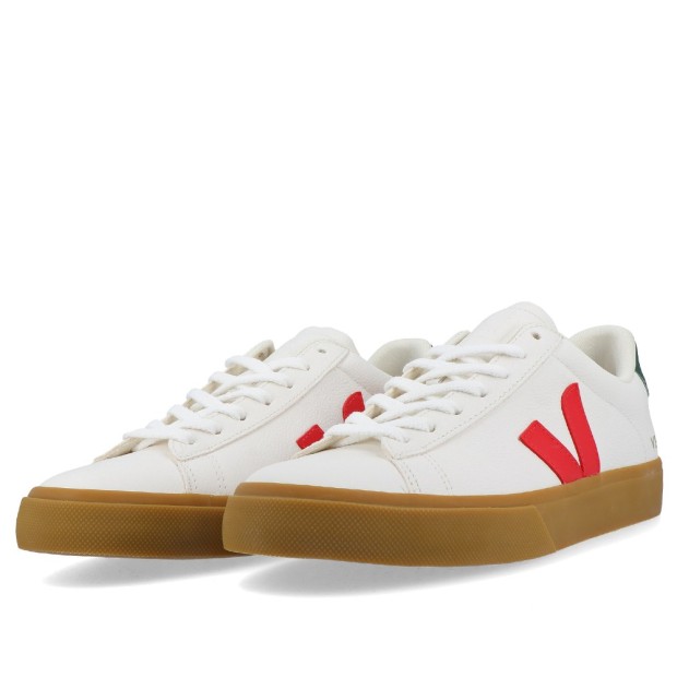 Sapatilha Veja Campo Chromefree Leather Extra Wht Pe