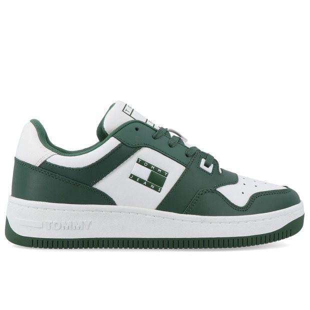 Sapatilha Tommy Hilfiger Basket Premium Urban Green