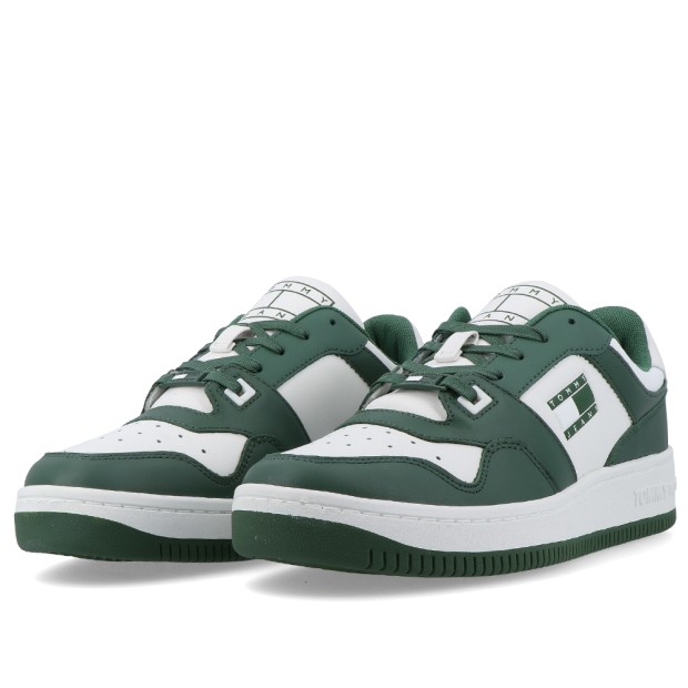 Sapatilha Tommy Hilfiger Basket Premium Urban Green