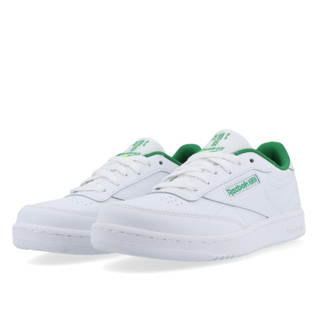 Sapatilha Reebok Club C Junior Ftwwht Glegrn Soacye