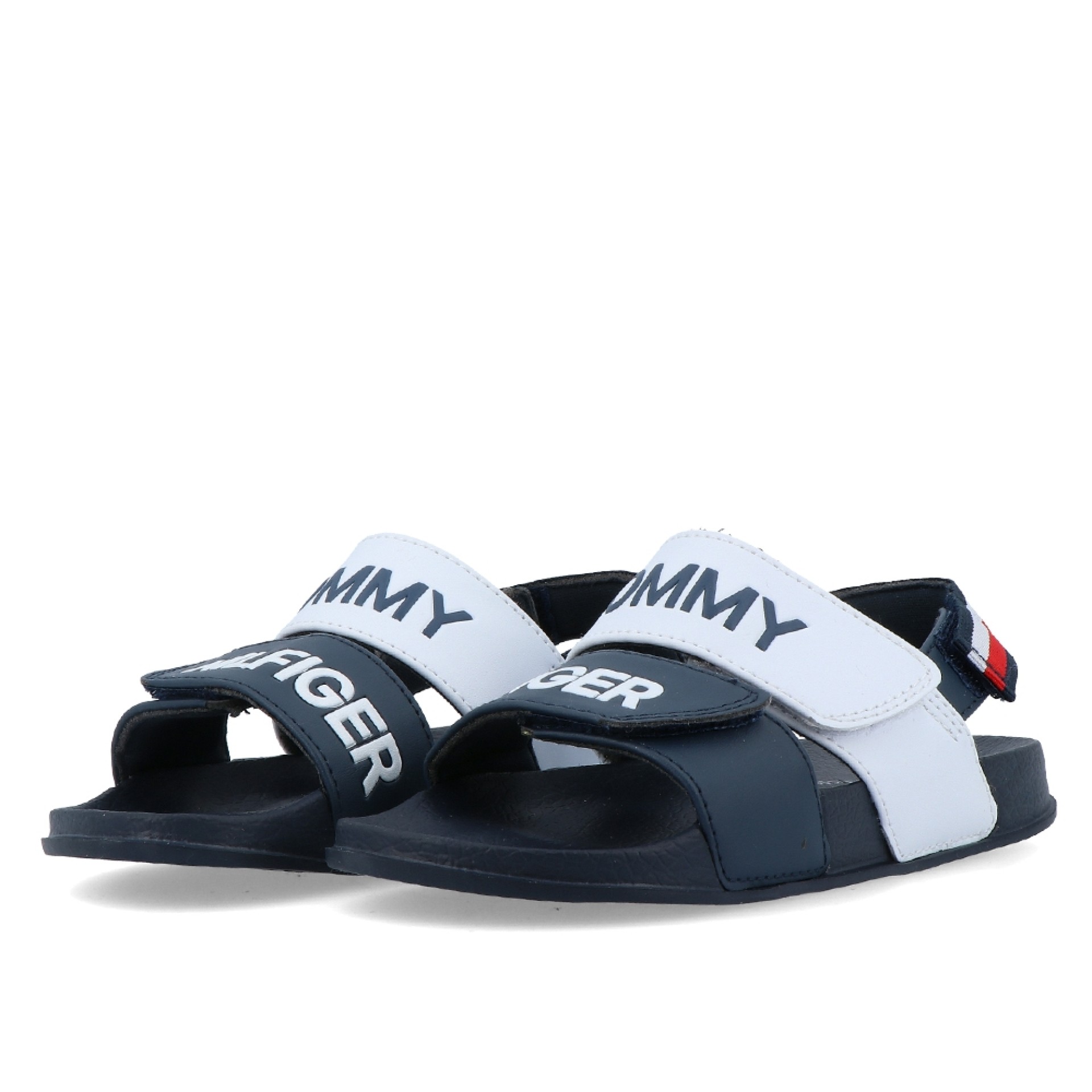 Tommy Hilfiger Logo Velcro Sandal Blue/whi