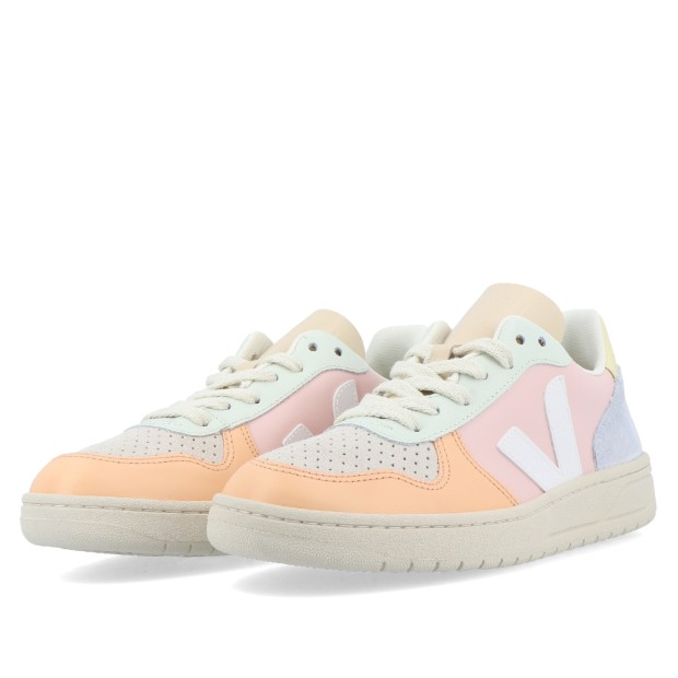 Veja V-10 Leather Petale White Multico