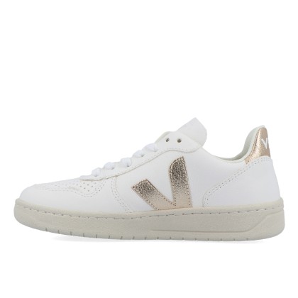 Veja V-10 Chromefree Leather Extra Wht Pla