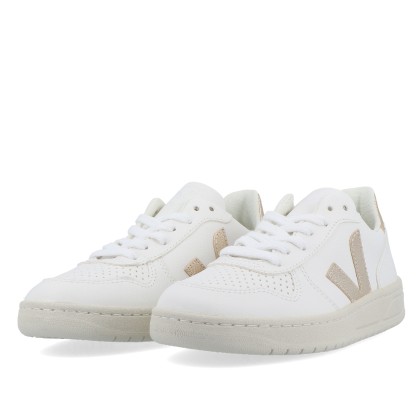 Veja V-10 Chromefree Leather Extra Wht Pla