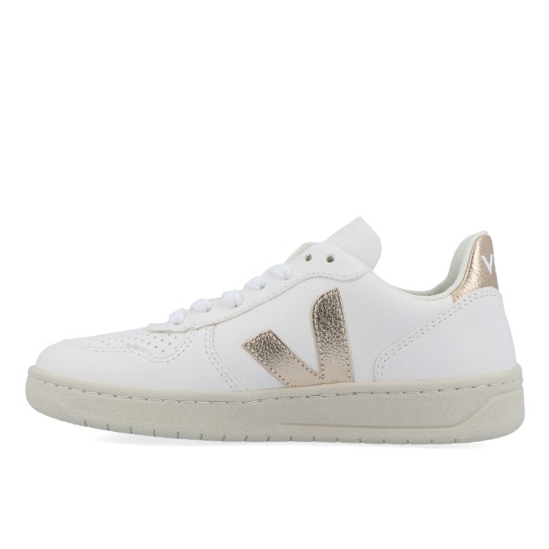 Veja V-10 Chromefree Leather Extra Wht Pla
