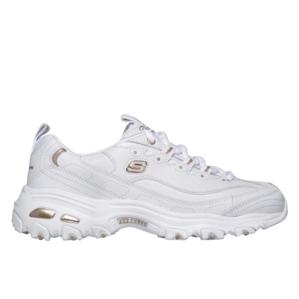 Sapatilha Skechers D lites Fresh Start White Rose Go