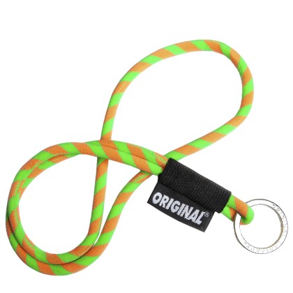 Porta-chaves Original World Lanyard Classic Tube Long Hexa Green Orange