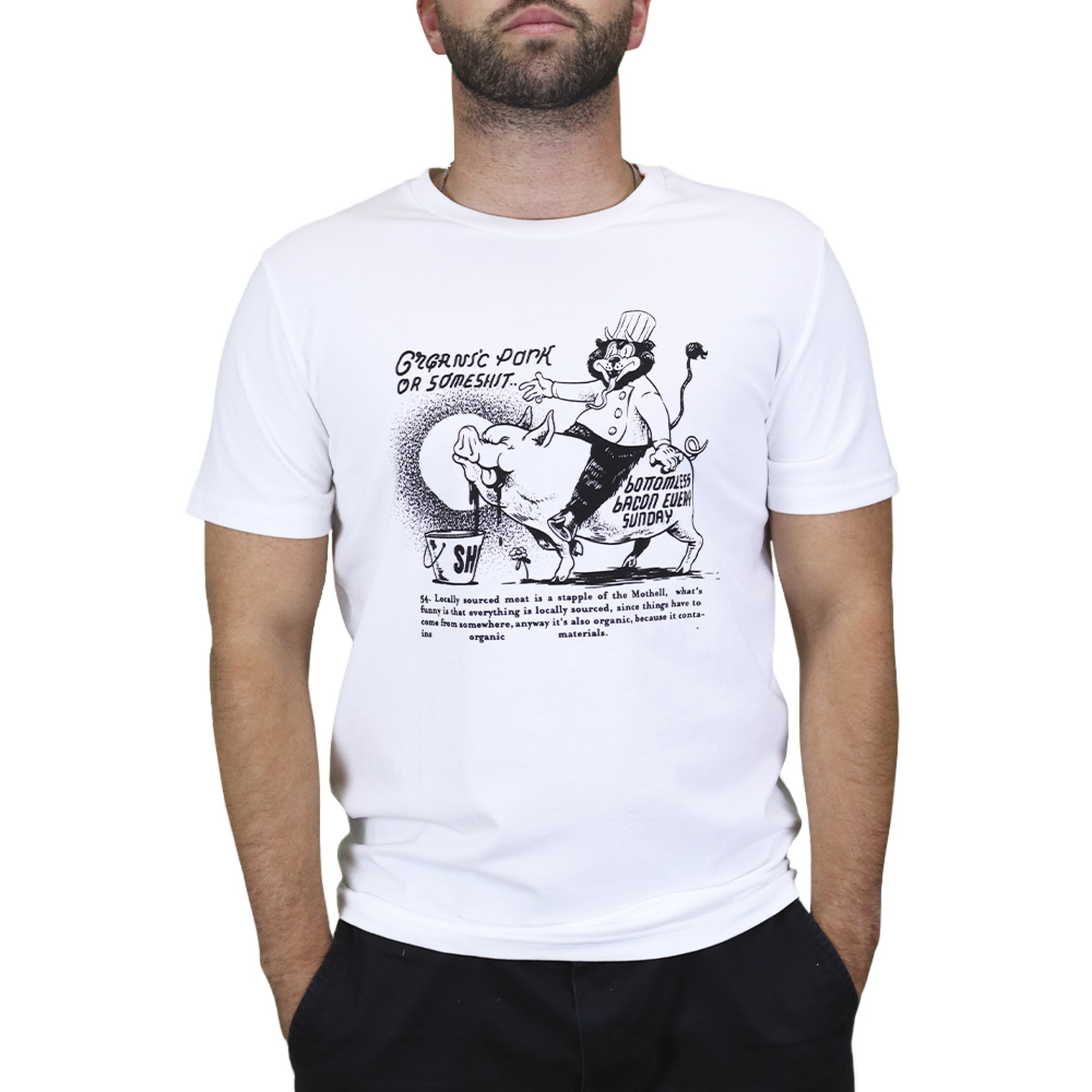 The Dudes T-shirt Organic Shit Off White