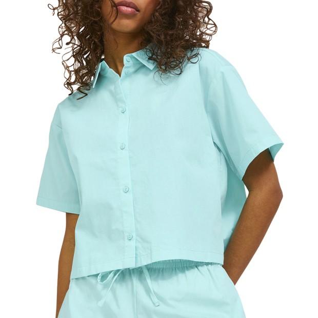 Camisa Jjxx Camisa Mission Short Shirt Aruba Blue