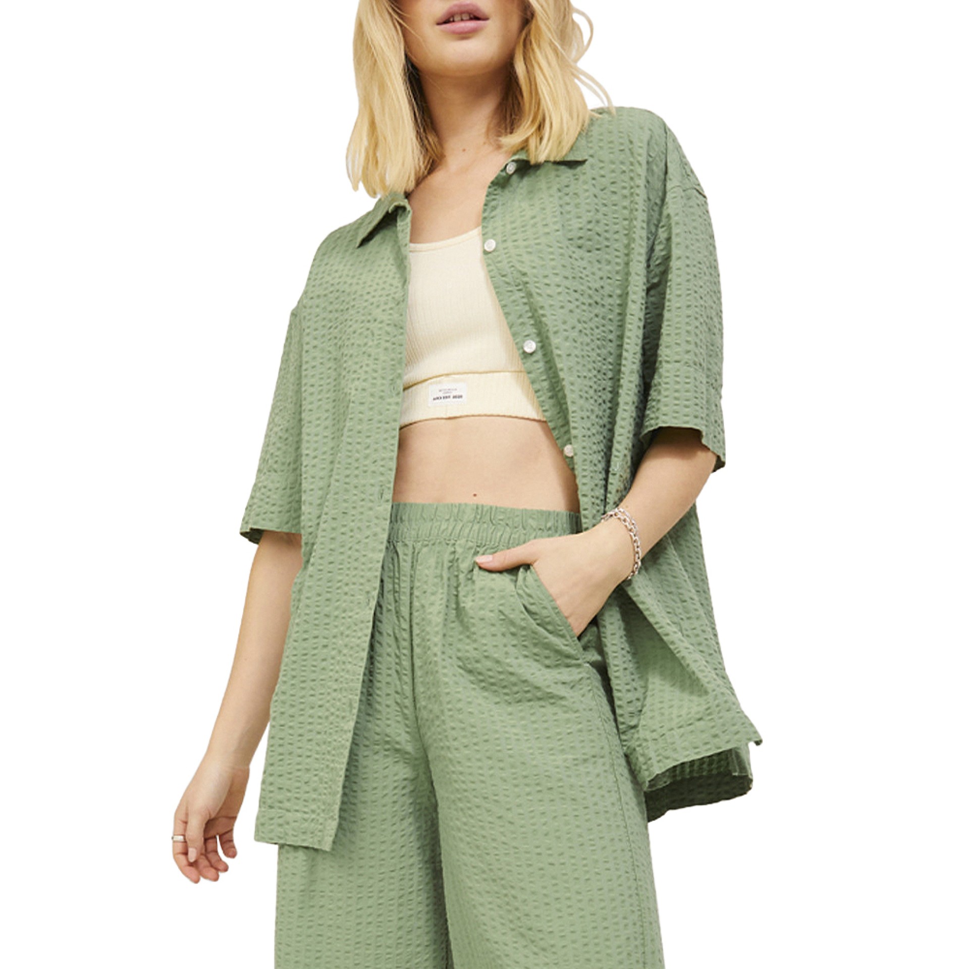 JjxxCamisa Liva Oversized Loden Frost