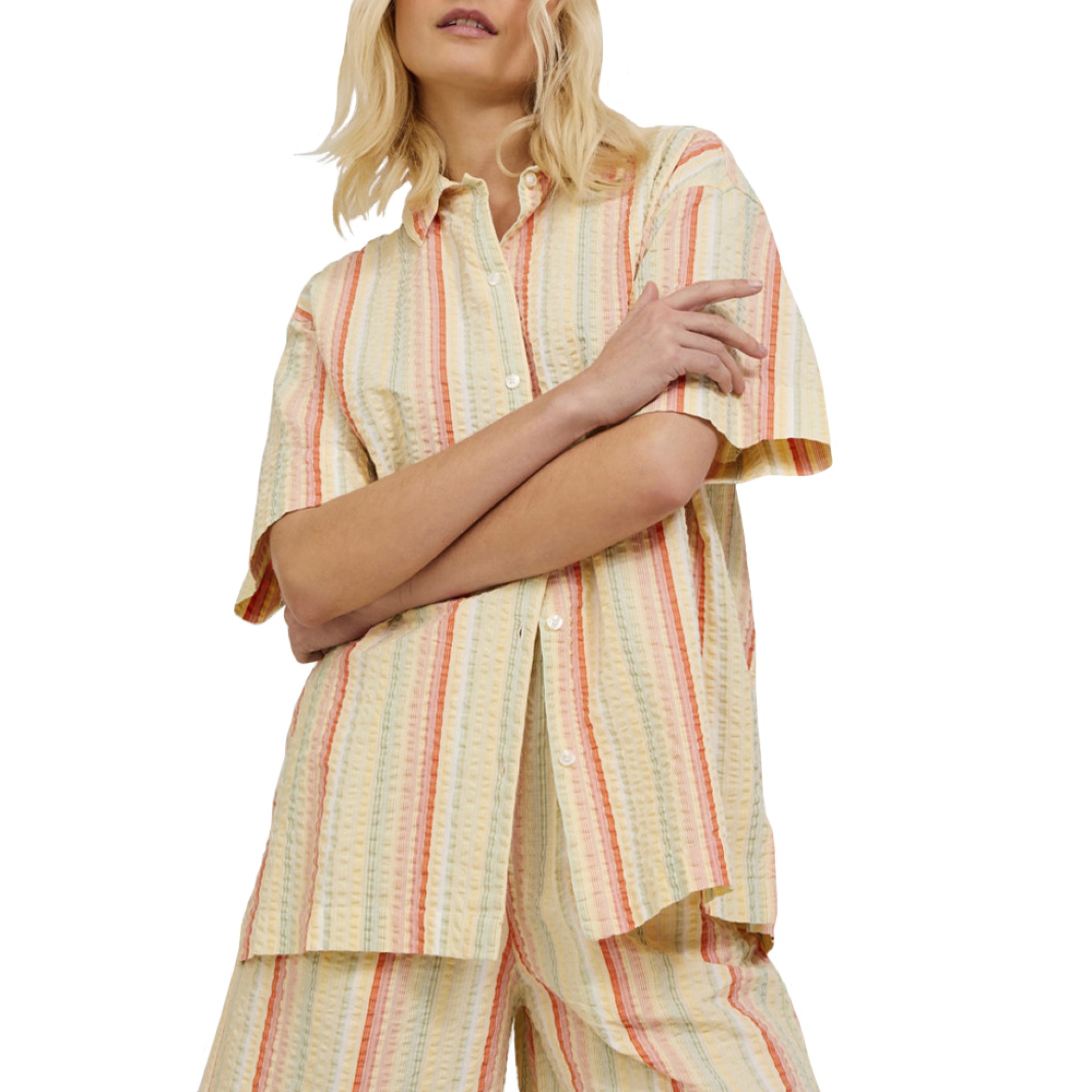 JjxxCamisa Liva Oversized Seedpearl/strip