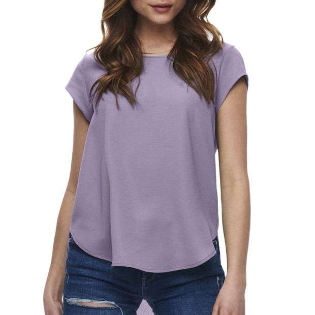 Blusa Only Blusa Solid Top Noos Purple Rose