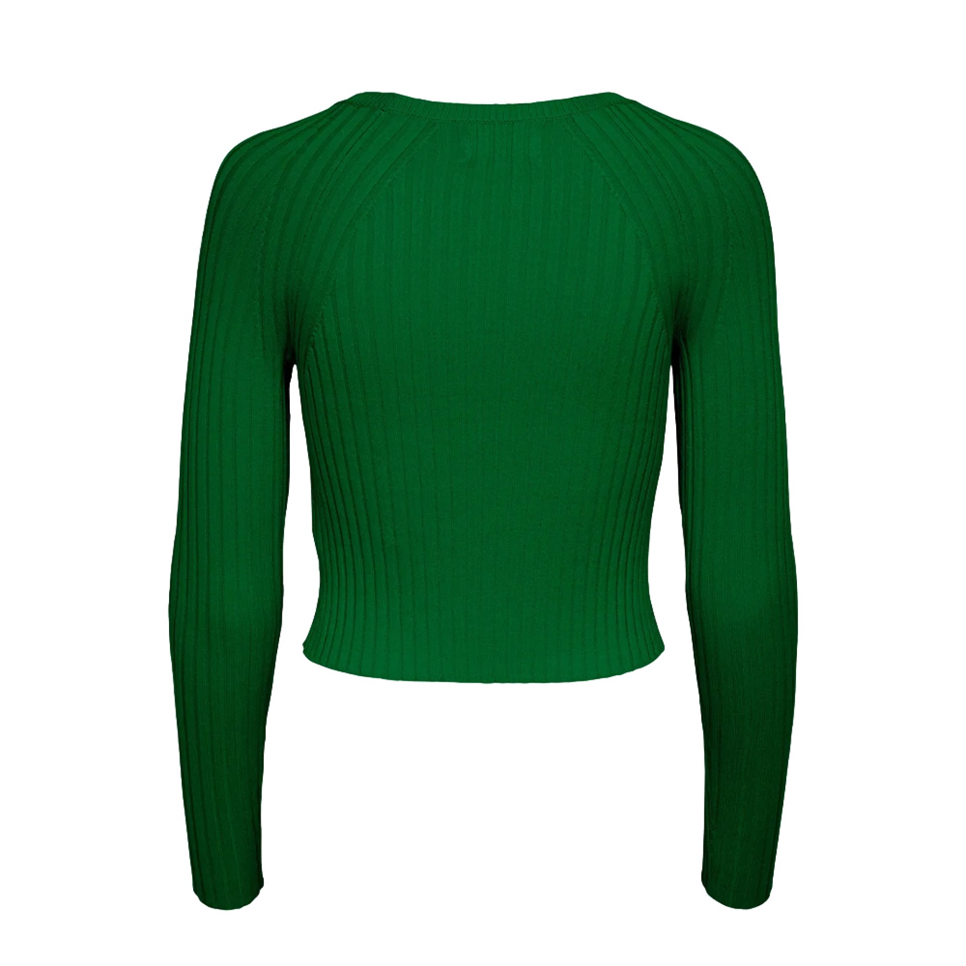 Only Camisola Meddi Ls Rib Crop Green Jack