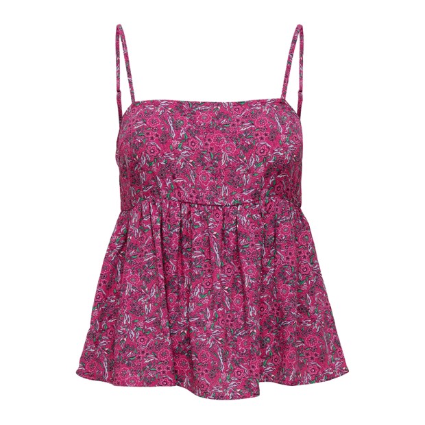 Top Only Top Keira Peplum Singlet Very Berry/f