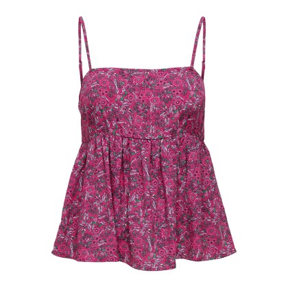 Top Only Top Keira Peplum Singlet Very Berry/f