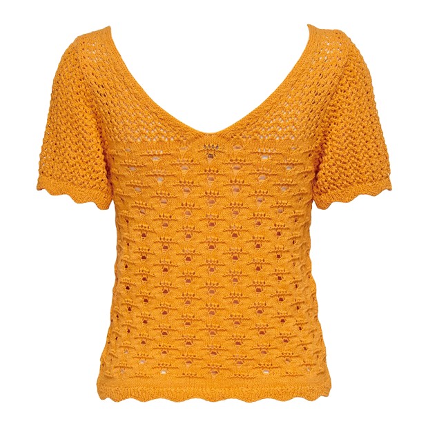 Blusa Only Blusa Becca Life Ss V-neck Apricot